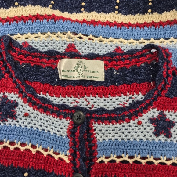 Design Options Philip Jane Gordon Crochet Cardigan ~ Women’s XL - Picture 7 of 8